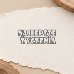 Stempel napis "Najlepsze życzenia"