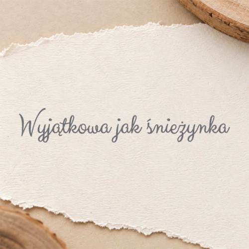Wyjatkowa jak sniezynka stempel gumowy.jpg