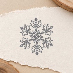 Stempel śnieżynka z ornamentami