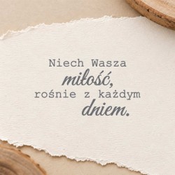 Stempel – Niech Wasza miłość rośnie z każdym dniem