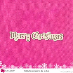 Napis grawerowany “Merry Christmas”