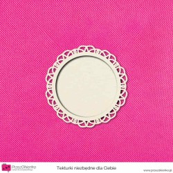 Shaker box - ramka z koronką