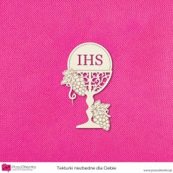 Kielich z hostią i winogronami