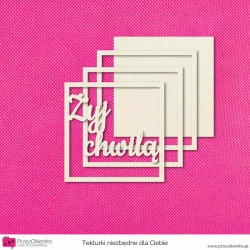 Shaker box "Żyj chwilą" - kwadratowy